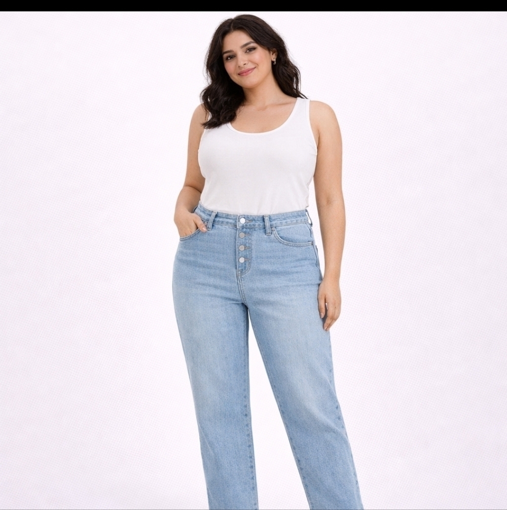 J. Galt Light Wash Straight Leg Jeans (Size S)